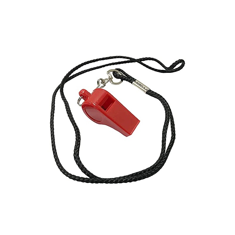 Cannon Sports Loud Plastic Whistle with Lanyard for Coach, Referee,