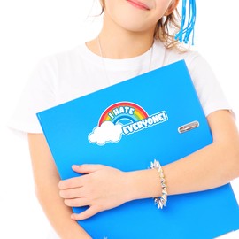 I Hate Everyone Happy Rainbow Sticker Decal Notebook Car Laptop 5.5"x2.5" (Color)