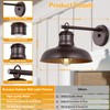Bosceos 2-Pack Brown Wall Sconces, Farmhouse Exterior Barn Light Fixtures,