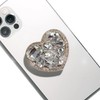 OnTheGrip Cute Cubic Diamond Heart Shape Design Collapsible Expandible Mobile