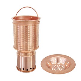 Slim Copper Basket Sano Kiko Sink Copper Basket Set for Mini Kitchen Compact Kitchen Garbage Strainer