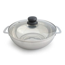 SPT HK-4200B Pot with Glass Lid, Stainless Steel, 3.5 L