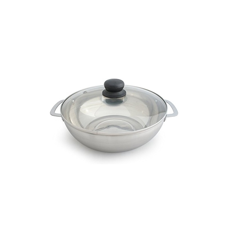 SPT HK-4200B Pot with Glass Lid, Stainless Steel, 3.5 L