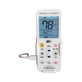 VTRONIX Q-380EW Universal Mini Split WiFi Compatible Remote with F or C Degrees Display, Full Weekly Programming of Mini Split Units and Remote Monitoring Through The Phone App