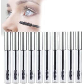 Tubo de Pestañas Vacías, 12 ml 10 piezas contenedor de tubo de aceite de crecimiento de pestañas vacías botella dispensadora de rímel botellas dispensadoras portátiles con cepillo para el hogar