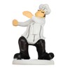 Resin Chef Statue Restaurant Dining Table Decor Holding Red Wine