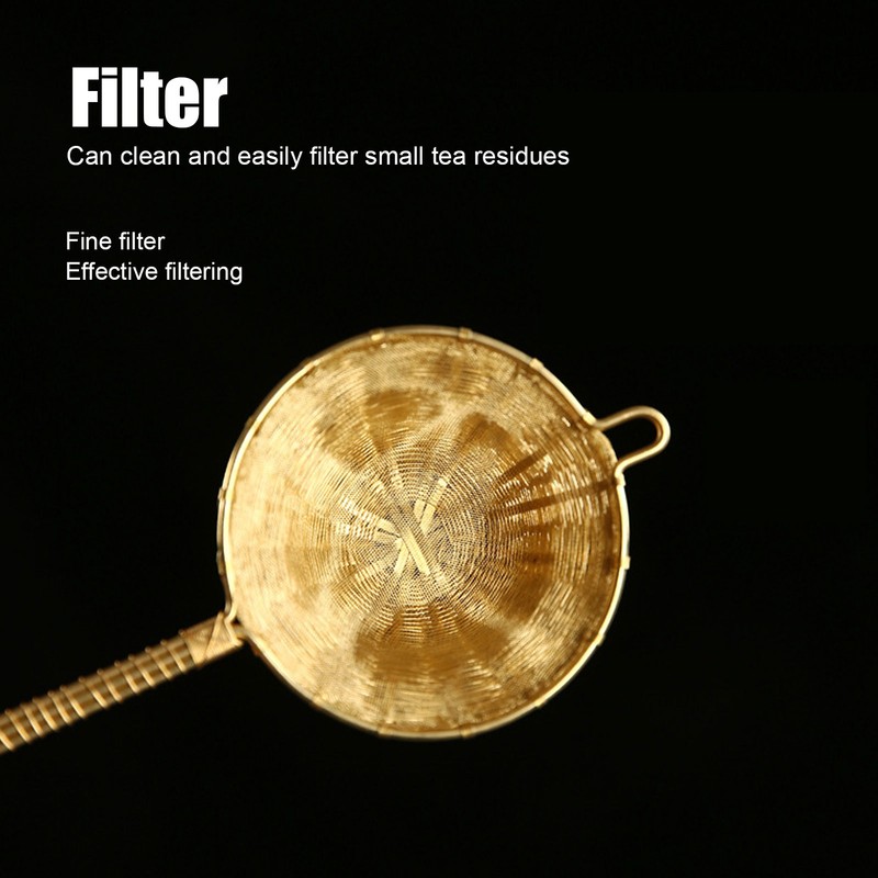 Tea Infuser Strainer Pure Copper Reusable Loose Leaf Teapot Filter