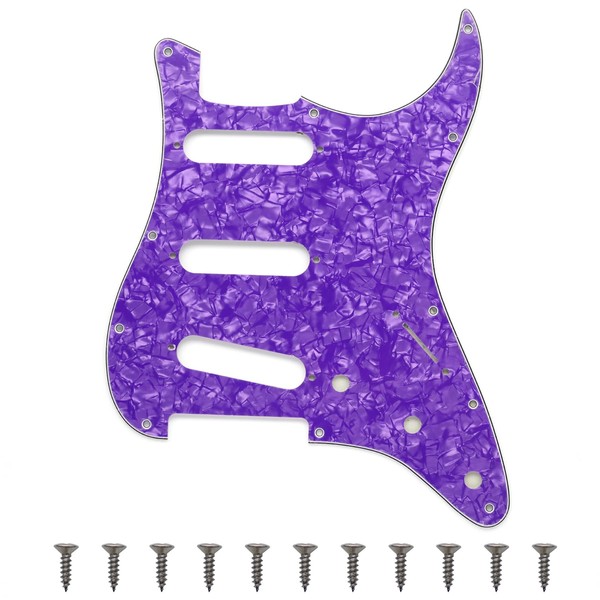 11 Hole ST/Strat Style Pickguard SSS Pick Guard for USA/Mexico