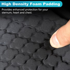 TUOY Padded Compression Shirt for Men Football Rib Protector Shirt Sleeveless Vest for Football Baseball Softball Rugby Rib Heart Sternum Guard