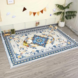 Glittme Guinea Pig Cage Liners 91"x 63"Reusable and Washable Guinea Pig Pee Pads Guinea Pigs Bedding Super Absorbent Guinea Pigs Mat Non Slip Pad for Small Animals