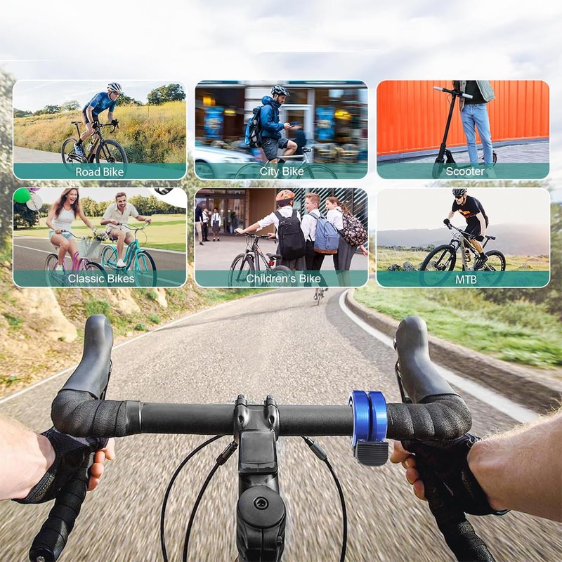 Garegce Bicycle Bell, Mini Bicycle Bell, Loud, Fluium Alloy Bicycle