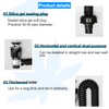 Siphon with Drain Fitting, Sink Plug Closure, Syphon Bathroom Sink,