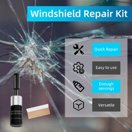 Vxgefhputw Windshield Repair Kit, 2024 Upgraded Automotive Glass Nano Repair for Car, Quick Fix for Chips, Cracks, Star-Shaped Crack and Bulls-Eye, 1.05 fl oz- 4PCS
