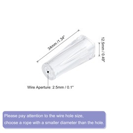 uxcell 8Pcs Cord Knobs, 34mm Window Blind Tassels Plastic Pull Cord Tassel Drops Pull End Pendant for Window Blinds Shade Curtain, Transparent