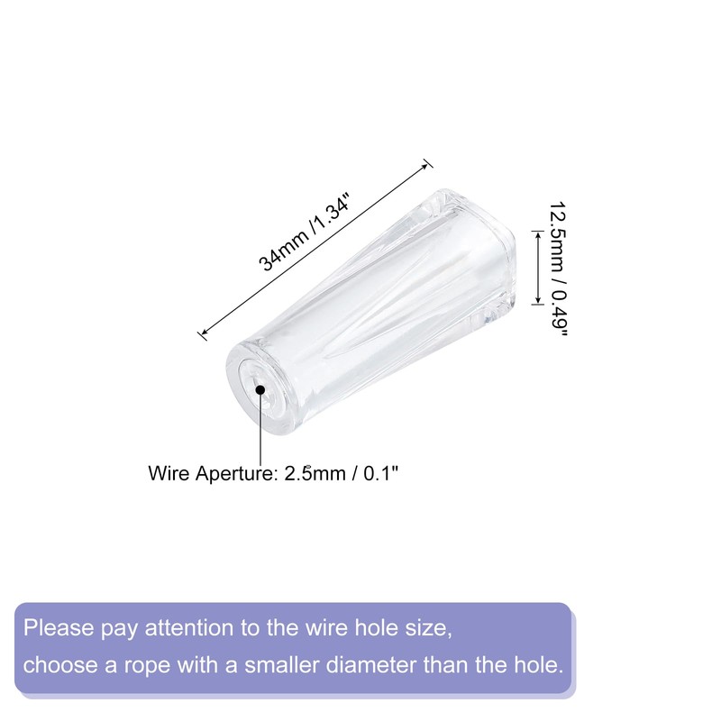 uxcell 8Pcs Cord Knobs, 34mm Window Blind Tassels Plastic Pull