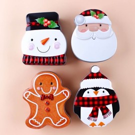 6000 christmas shapes Tin case 4ea