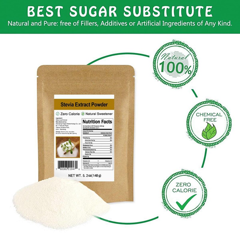 CCnature Pure Stevia Extract Powder Without Erythritol 5.2oz(148g) - Highly