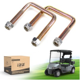 10L0L Golf Cart Leaf Spring Bolts for EZGO TXT 1994-up Golf Cart, EZGO TXT Rear U Bolts Includes Nuts, OEM 72124G01, 72618G01, 72029G01 (2 PCS)