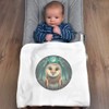Azeeda 'Happy Barn Owl' Cotton Baby Blanket/Shawl (BY00039748)