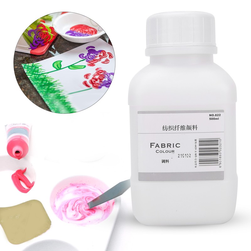 Textile Fabric Paint Colour Medium Blending Liquid 500ml DIY for