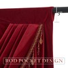 StangH Christmas Red Velvet Valance Curtains for Windows, Elegant Thick