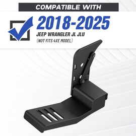 EYOUHZ for JL JLU Dead Pedal Left Side Foot Rest Compatible with 2018 2019 2020 2021 2022 2023 2024 2025 Jeep Wrangler JL JLU (NOT Fits 4XE Model), Driver Side Adjustable Kick Panel, Black