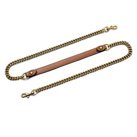 jiesinlov Purse Leather and Chain Bag Shoulder Strap Replacement Crossbody for Handbags,43 Inches in Length(Gilt-brown)