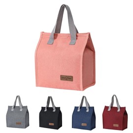 Lunch Bag for Women Men Portable Lunch Box Leakproof Lunch Organizer Water-Resistant Insulated Lunch Bags for Girls Boys Adults for Work School Picnic Travel (Pink)