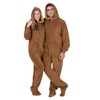Footed Pajamas - Teddy Bear Adult Hoodie Chenille One Piece