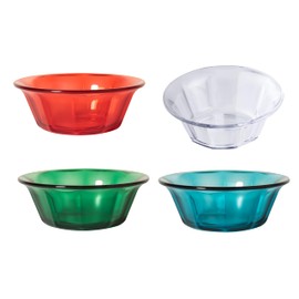 PTW103_138 IJ Plakira PTW103_138 IJ Plakira Unbreakable Dish, Set of 4, Dishwasher-Safe, For Home Parties, Outdoors, Camping, Stylish, Cute, Red, Blue, Green, Clear, Salad, Plastic, Heat Resistant to