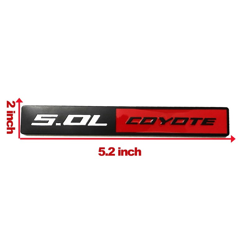 Fidida 2PC 5.0L Coyote Emblem Decal Car Engine Letters Decal