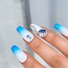 Blue Pearl Handmade Nail Tips - Ballerina M / 블루