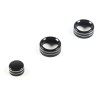 CSKT2022 3 x Black Alloy Console A/C Panel volume knob