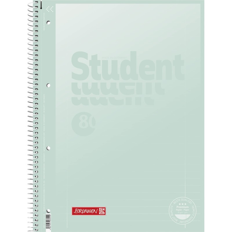 BRUNNEN College Notepad Premium Student "Pastel" A4 Pastel Colours (Random