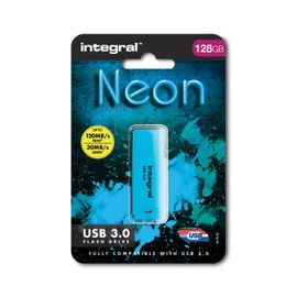 Integral 128GB Neon Blue USB 3.2 Gen 1 Flash Drive