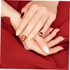 Minkissy 20 Sheets Gold Plated Nail Stickers Leaf Floral Manicure