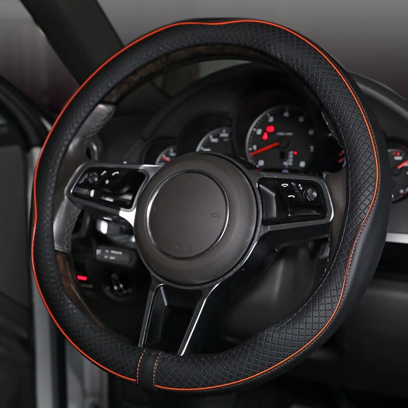Car Steering Wheel Cover, Anti-Slip, Safety, Soft, Breathable, Heavy Duty,