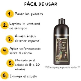 Café (Castaño Oscuro)- Shampoo Tinte Instantaneo Para Cabello Cubre Canas Jengibre 500Ml - Champú Instant Hair Color Para Teñir El Cabello 3 En 1 Colo