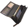 Women's Large Leather Purse with Folding Compartment and Many Card