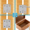 Piutouyar 6Pack Butt Hinge 1 Inch Mini 304 Stainless Steel