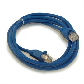 My Cable Mart 5ft Cat5E Ethernet RJ45 Patch Cable  Stranded  Snagless Booted  BLUE