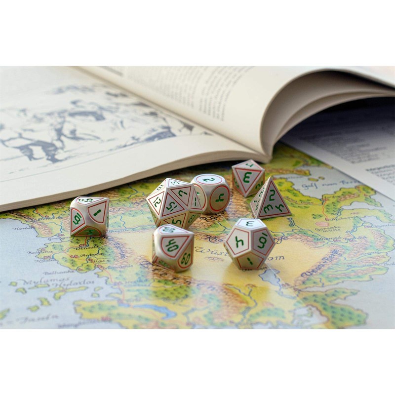 Shibby Pen & Paper 7-Piece Polyhedral Metal Dice Set