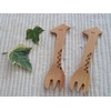 rattan craft animal spoon giraffe treat fork