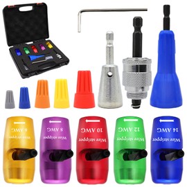 ACCYPRO Wire Stripper for Drill,Wire Stripper for 14-12-10-8-6 AWG,Wire Twisting Tool for Drill,Electric Wire Stripper Tool Set,Cable Stripping and Connector