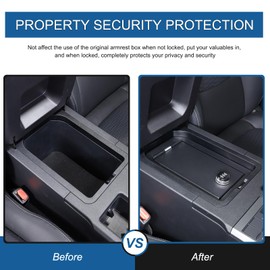 Heutamo Center Console Safe Lock Box Compatible with Toyota Land Cruiser 250 Prado J250 LC250 2024 2025 Accessories, Center Armrest Lockbox Security Storage Organizer Box