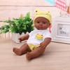 Stecto 12 Inch Lifelike Reborn Baby African Girl Dolls Black