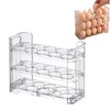 3 Tier Transparent Egg Box, 30 Fridge Organiser with Folding