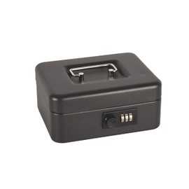 Cathedral Products CBBK8CL Lockable Cash Box with Lift Out Coin Tray, Black Combination Lock, 8 inch