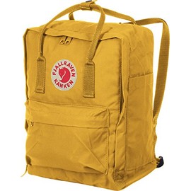 Fjällräven Kånken Unisex Travel Backpack - Side Slip Pocket - Adjustable Shoulder Straps - Dual Top Handles Ochre One Size One Size
