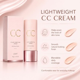 Crema CC Correctora Color, Sérum Tintado Hidrata,Corrige y Unifica el Tono (Medium)